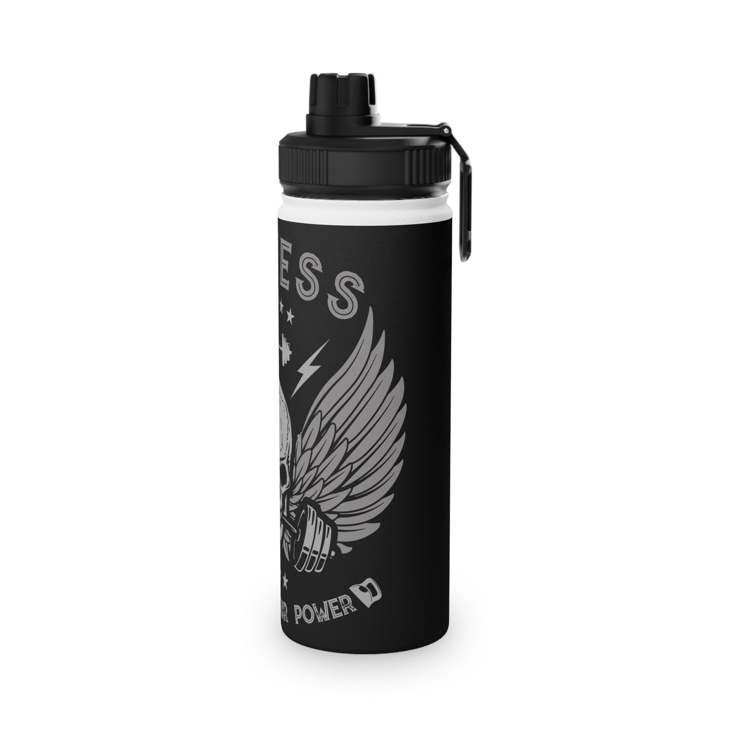 Fitness Skull Stainless Steel Water Bottle - Improve Your Power