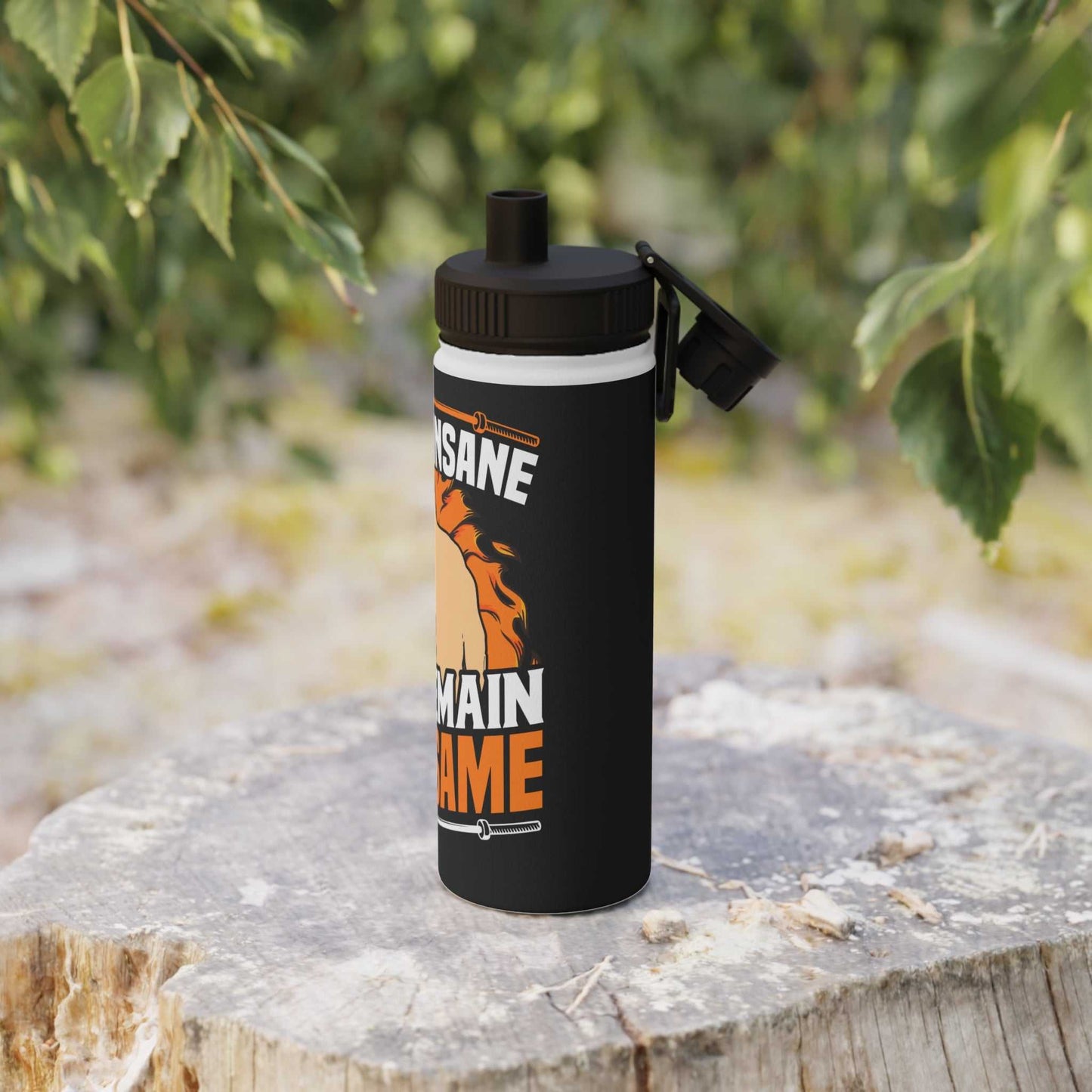 Gym Quotes Stainless Steel Water Bottle with Sports Lid