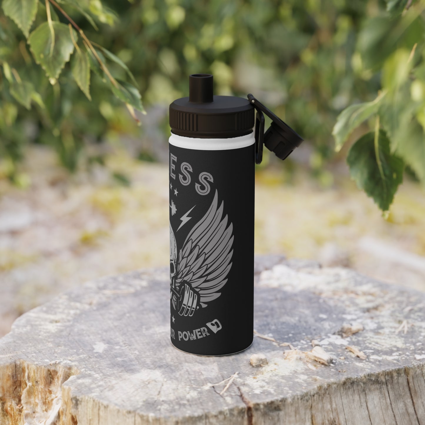 Fitness Skull Stainless Steel Water Bottle - Improve Your Power