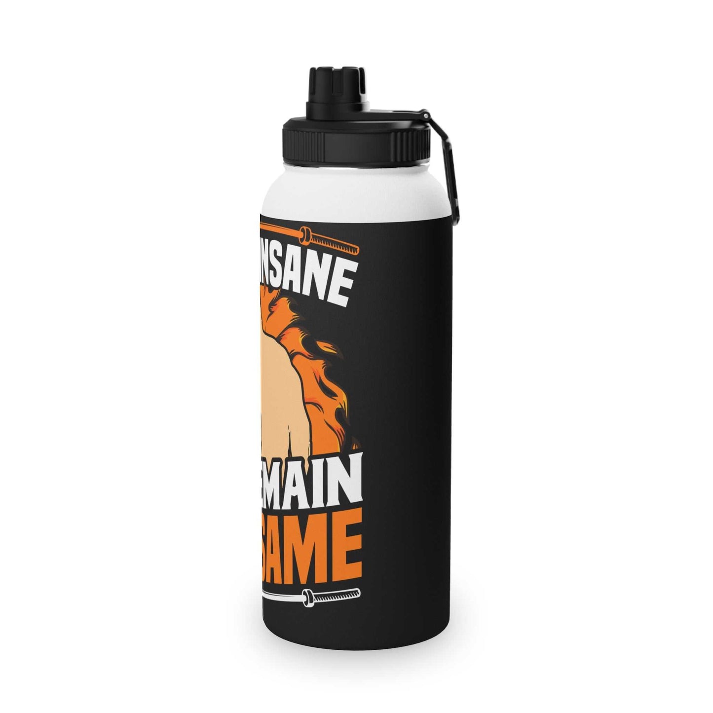 Gym Quotes Stainless Steel Water Bottle with Sports Lid