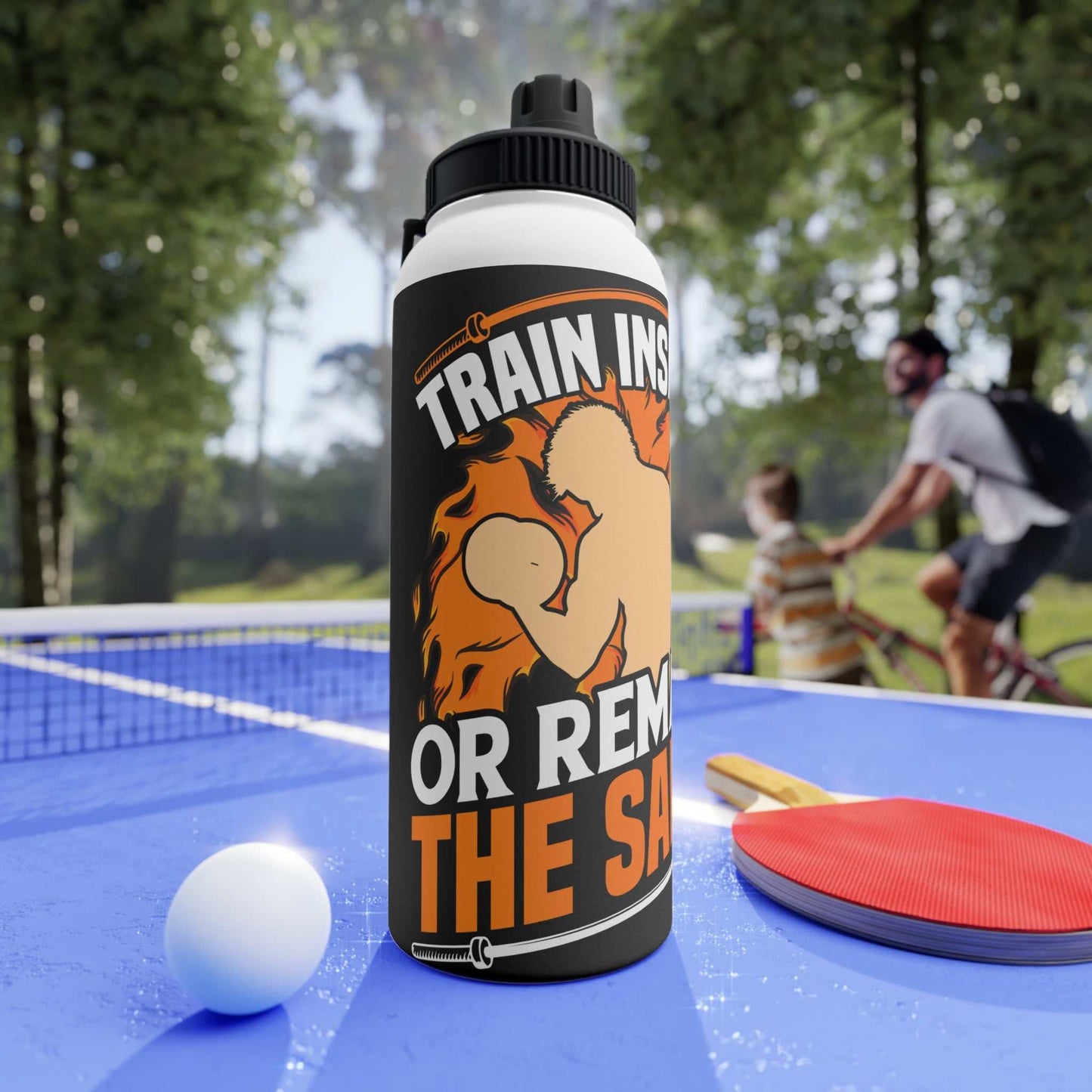 Gym Quotes Stainless Steel Water Bottle with Sports Lid