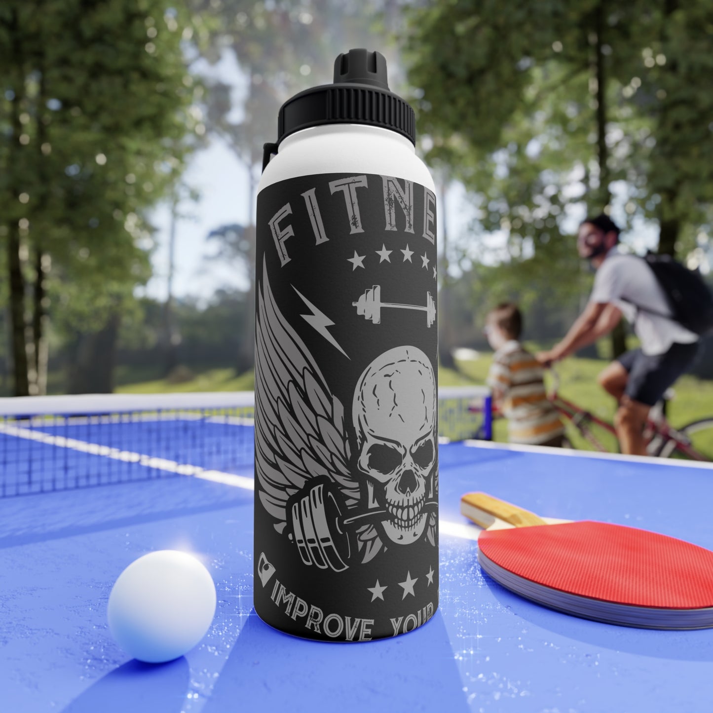 Fitness Skull Stainless Steel Water Bottle - Improve Your Power