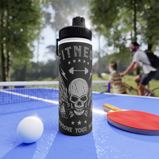 Fitness Skull Stainless Steel Water Bottle - Improve Your Power