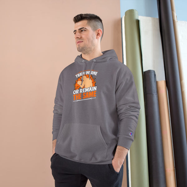 Hoodie — "Train Insane or Remain the Same" Motivational Gym Hoodie