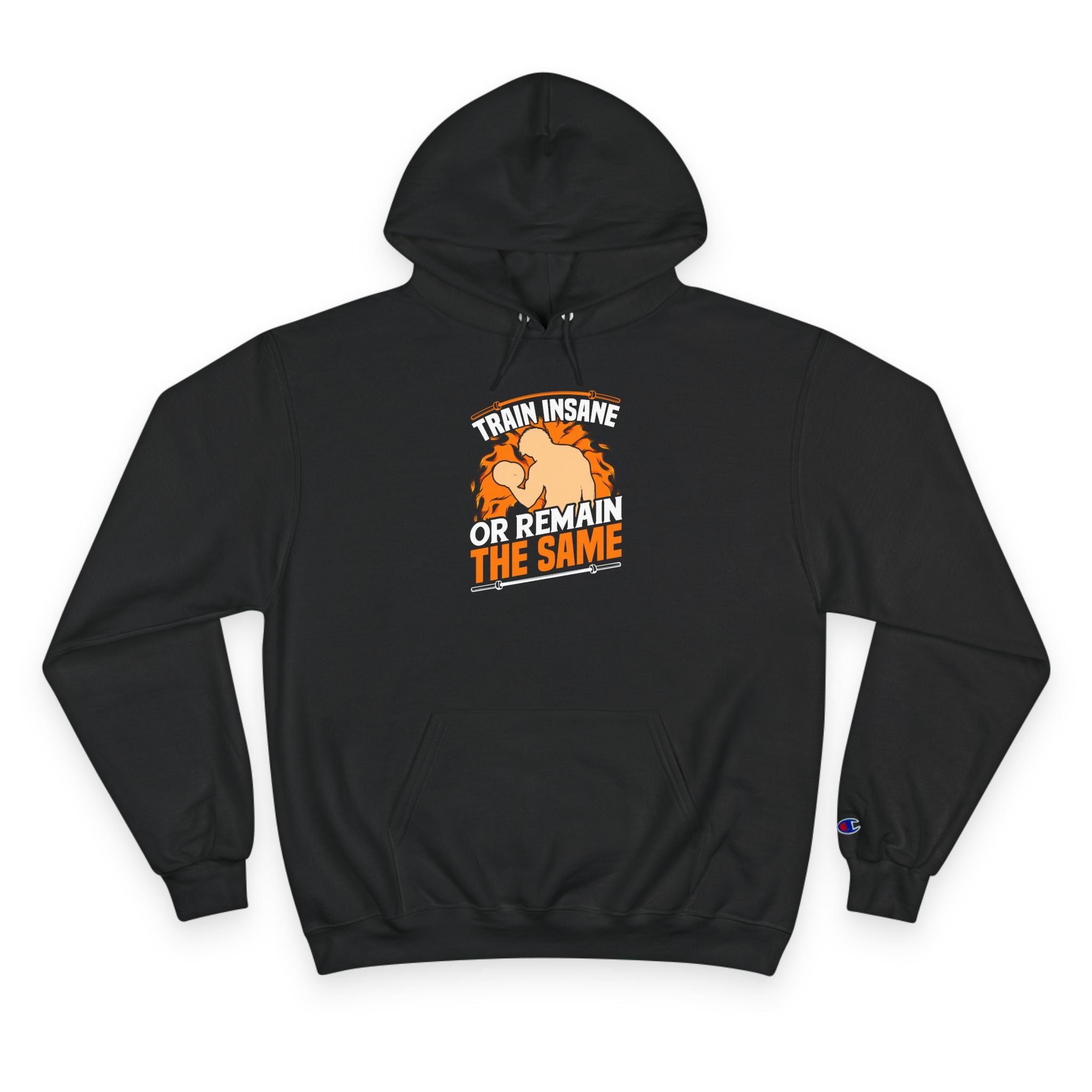 Hoodie — "Train Insane or Remain the Same" Motivational Gym Hoodie