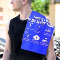 Powerlifting Rally Towel — “Things I Do in My Spare Time” 11x18