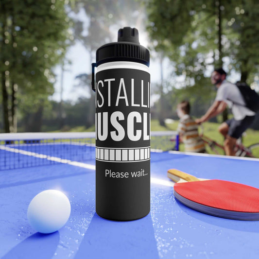Motivational Stainless Steel Water Bottle - Instant Muscle Design