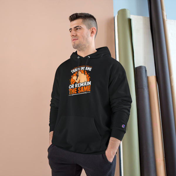 Hoodie — "Train Insane or Remain the Same" Motivational Gym Hoodie