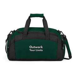 Gym Bag — "Outwork Your Limits" Motivational Duffle for Fitness & Travel