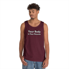 Tank Top — “Your Body Is Your Resume” Motivational Graphic Tank
