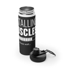 Motivational Stainless Steel Water Bottle - Instant Muscle Design