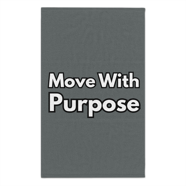 Move With Purpose Rally Towel — Motivational 11x18 Gym & Sports Towel