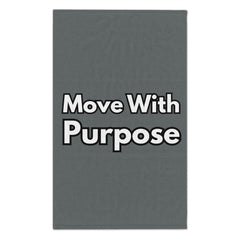 Move With Purpose Rally Towel — Motivational 11x18 Gym & Sports Towel