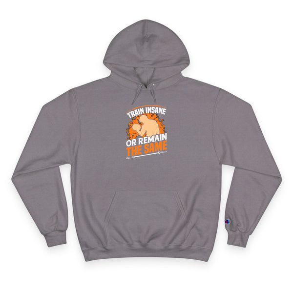 Hoodie — "Train Insane or Remain the Same" Motivational Gym Hoodie