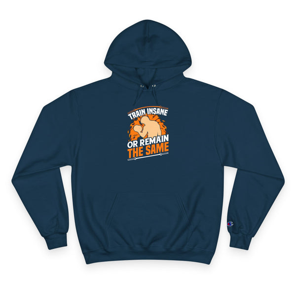 Hoodie — "Train Insane or Remain the Same" Motivational Gym Hoodie