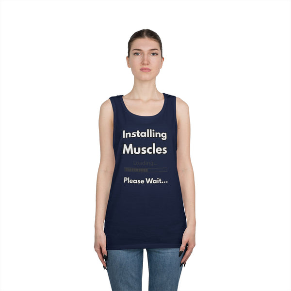 Installing Muscles Tank Top — Funny Gym Workout Shirt