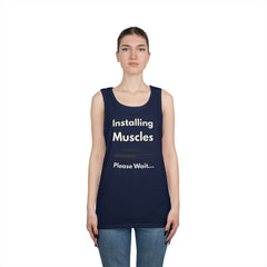 Installing Muscles Tank Top — Funny Gym Workout Shirt