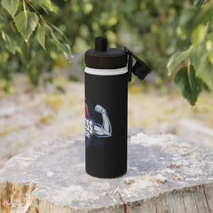 Durable Stainless Steel Water Bottle with Sports Lid - Perfect for Cyclists & Gym Enthusiasts