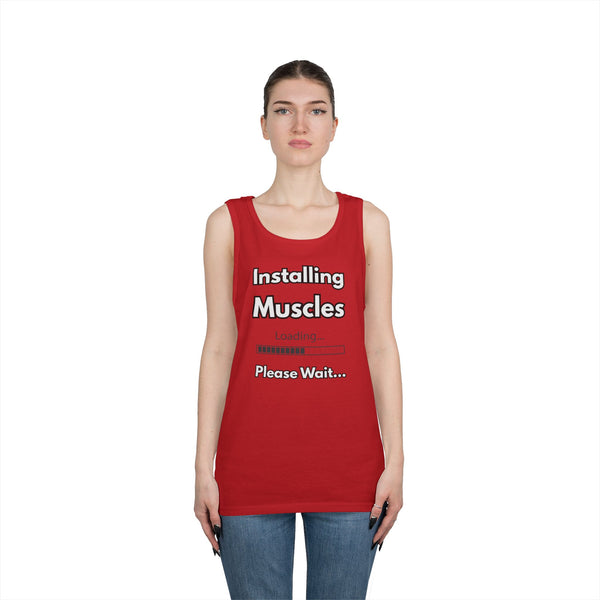 Installing Muscles Tank Top — Funny Gym Workout Shirt