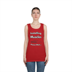 Installing Muscles Tank Top — Funny Gym Workout Shirt