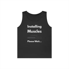 Installing Muscles Tank Top — Funny Gym Workout Shirt