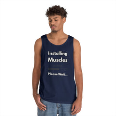 Installing Muscles Tank Top — Funny Gym Workout Shirt