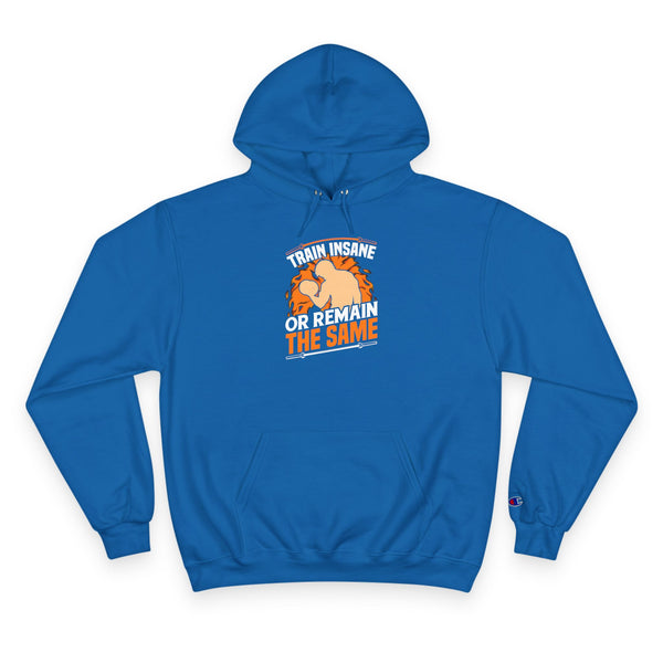 Hoodie — "Train Insane or Remain the Same" Motivational Gym Hoodie