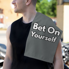 Bet On Yourself Rally Towel — Motivational 11x18 Game Day Towel