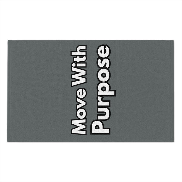 Move With Purpose Rally Towel — Motivational 11x18 Gym & Sports Towel