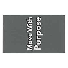 Move With Purpose Rally Towel — Motivational 11x18 Gym & Sports Towel
