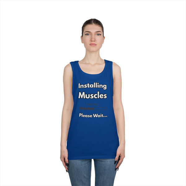 Installing Muscles Tank Top — Funny Gym Workout Shirt