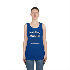 Installing Muscles Tank Top — Funny Gym Workout Shirt