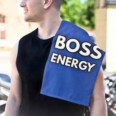 Boss Energy Rally Towel — 11x18 Motivational Sports Towel