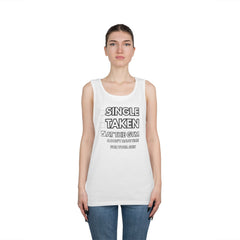 Gym-First Tank Top — "Single, Taken, At The Gym" Casual Workout Tank