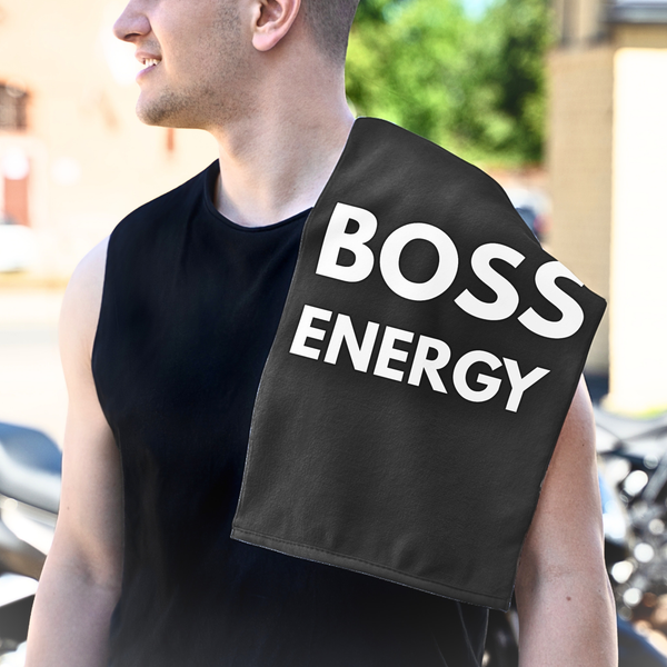 Boss Energy Rally Towel — 11x18 Motivational Sports Towel