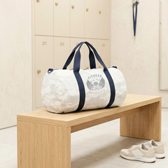 Fitness Skull Duffel Bag — Camo/Checker Gym Travel Bag