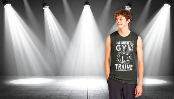 Gym Trainer Performance Sleeveless Tee — "Trainer of the Gym" Workout Tank