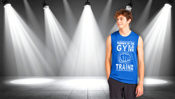 Gym Trainer Performance Sleeveless Tee — "Trainer of the Gym" Workout Tank