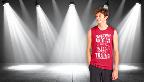Gym Trainer Performance Sleeveless Tee — "Trainer of the Gym" Workout Tank