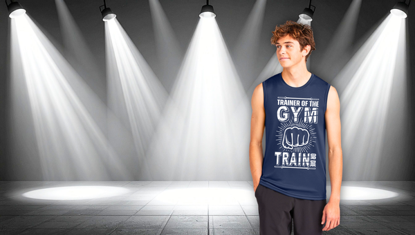 Gym Trainer Performance Sleeveless Tee — "Trainer of the Gym" Workout Tank