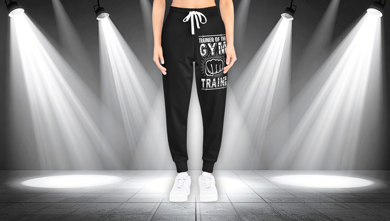Gym Trainer Athletic Joggers – “Trainer of the Gym” Motivational Workout Pants