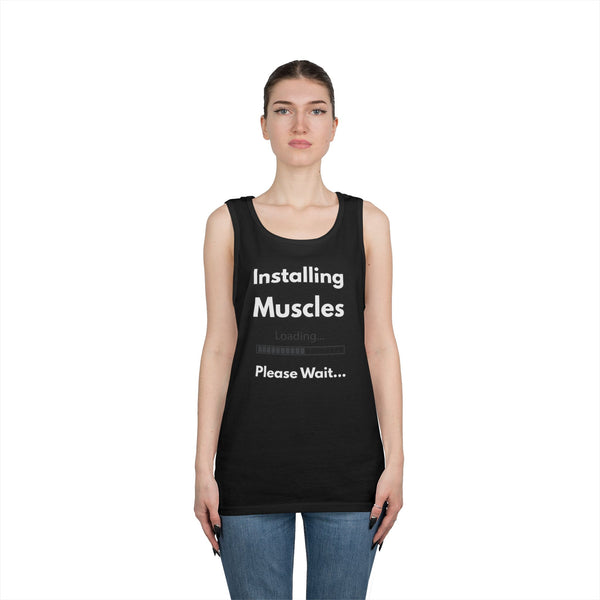 Installing Muscles Tank Top — Funny Gym Workout Shirt