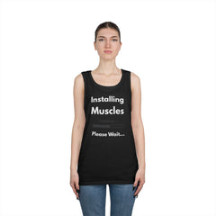 Installing Muscles Tank Top — Funny Gym Workout Shirt