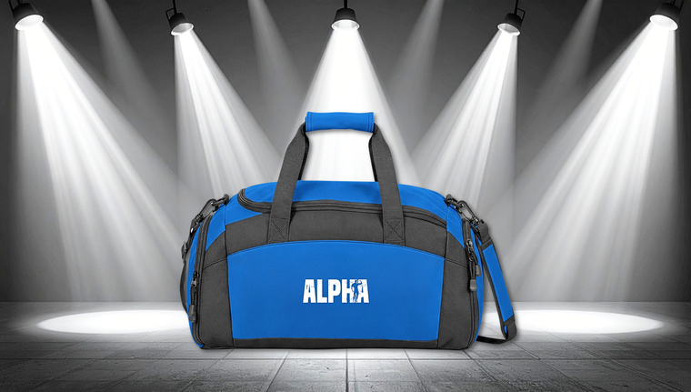 Alpha Gym Bag — Durable Athletic Duffel with 'ALPHA' Logo