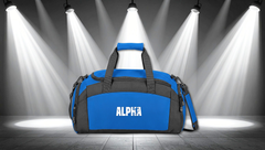 Alpha Gym Bag — Durable Athletic Duffel with 'ALPHA' Logo