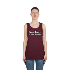 Tank Top — “Your Body Is Your Resume” Motivational Graphic Tank