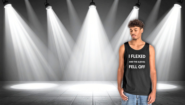 Tank Top — "I Flexed and the Sleeves Fell Off" Gym Funny Fitness Shirt