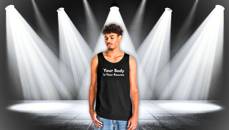 Tank Top — “Your Body Is Your Resume” Motivational Graphic Tank