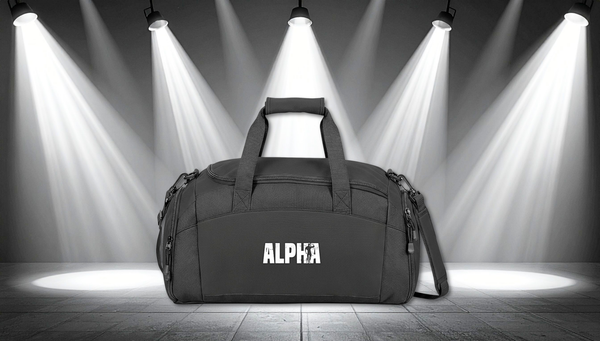 Alpha Gym Bag — Durable Athletic Duffel with 'ALPHA' Logo