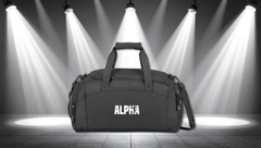 Alpha Gym Bag — Durable Athletic Duffel with 'ALPHA' Logo